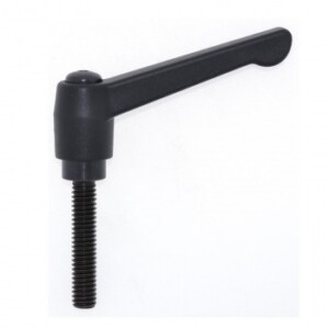 A classic style plastic adjustable handle with a steel threaded rod