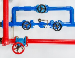 A photo of pipes after maintenance using new industrial components
