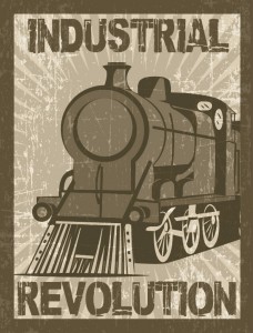 Vintage poster of the First Industrial Revolution