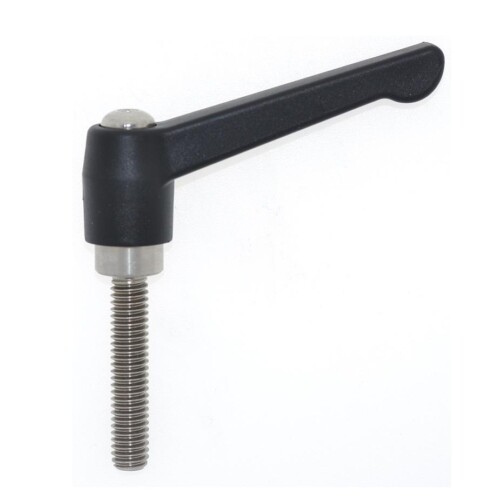 50mm Height Morton Plastic Handle Economy Adjustable Clamping Lever Metric Size M8 x 1.25 Thread Size