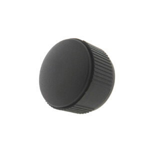 A thermoplastic knurled knob with a tapped hole