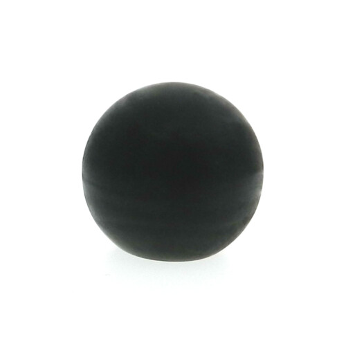 A soft plastic ball hand knob with a tapped hole