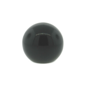 A phenolic ball knob with a tapped hole (metric)