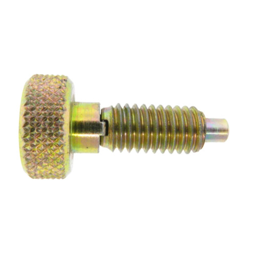 A knurled knob plunger with a non-locking nose and without a nylon patch