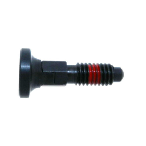 A reratctable plunger with a locking nose and a nylon patch by Delrin