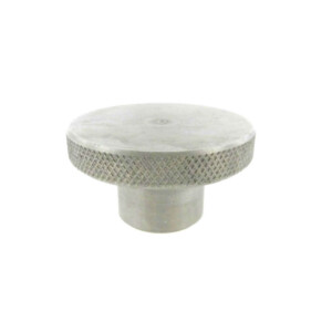 A knurled control knob reamed without a set screw