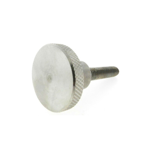 A knurled control knob with a threaded rod (metric)