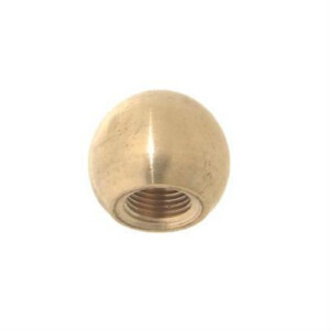 An aluminum ball knob with a tapped hole